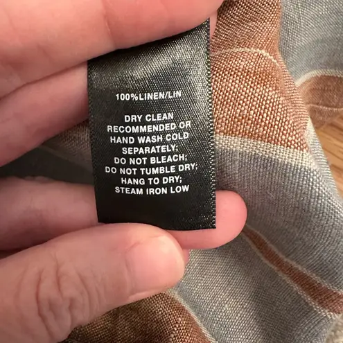 Lafayette 148 New York Oaklyn Striped Linen Jumpsuit size 4