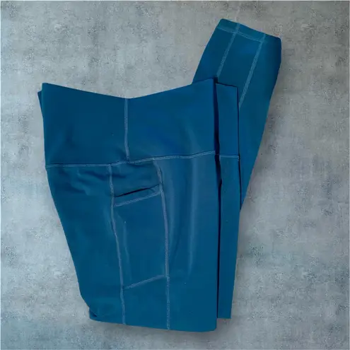 Colorfulkoala Women's Leggings High Waisted XL Ankle Pocket Teal Athleisure Yoga