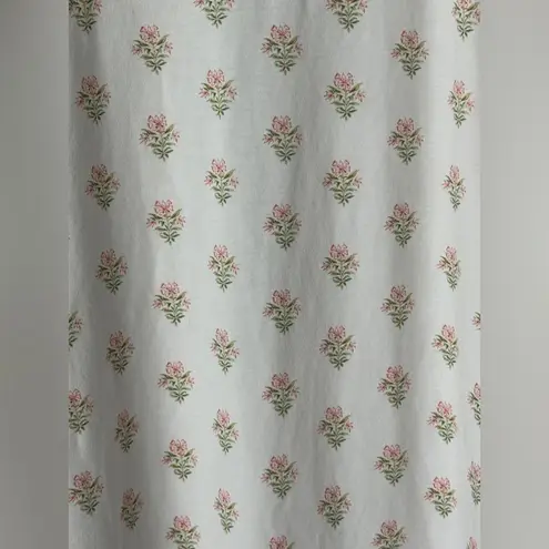 LAKE Pajamas block print nightgown dress floral sage henley short sleeve pima Green Size undefined