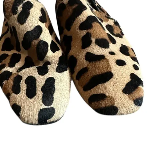Aquatalia Revy Calf Hair Leopard Print Loafers Shoes Slip-On Size 6 Women's