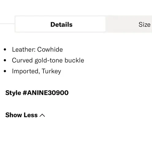 ANINE BING Belt in cream NWT