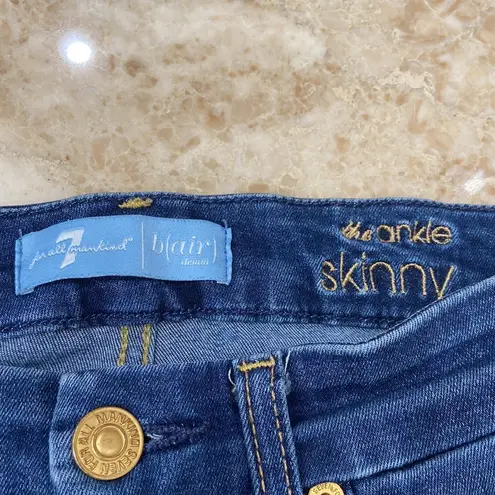 7 For All Mankind 🛍️ Skinny, Ankle, Stretch Jeans. Size 23.