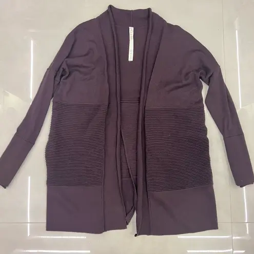 Lululemon Sit In Lotus Wrap II Black Cherry Cardigan