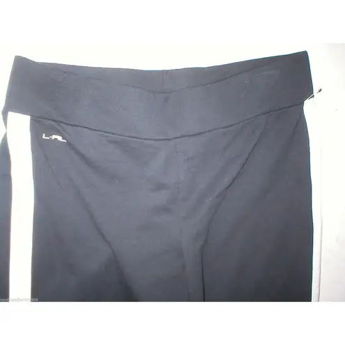 NWT $120 New Womens Lauren Active Ralph Blue Navy White Top Pants Black S Lot 2