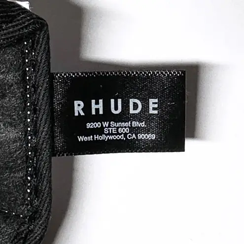 Rhude Blue & White Geometric Jacquard Cap / Hat w/ Embroidered “R” Monogram