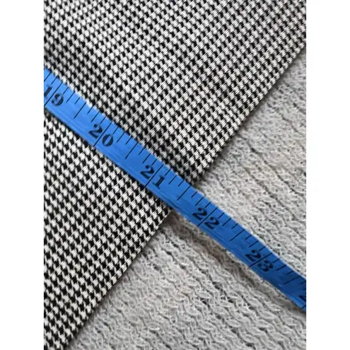 Cathy Hardwick Women's Vintage Houndstooth Midi Pencil Skirt Rayon Size 10 USA Black