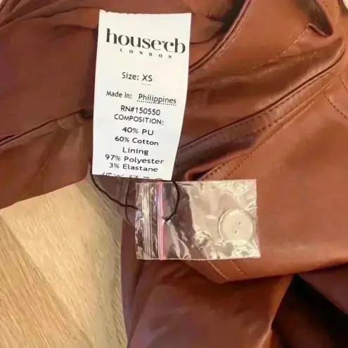 House Of CB  Inaya High Waist Faux Leather Trousers NWOT size xs