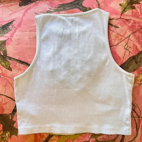 igirl world emo rose heart embroidered tank crop