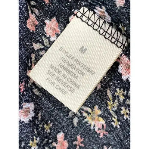 Ultra Flirt Smocked Ditsy Floral Sleeveless Milkmaid Pinup Flowy Crop Top Size M Romantic