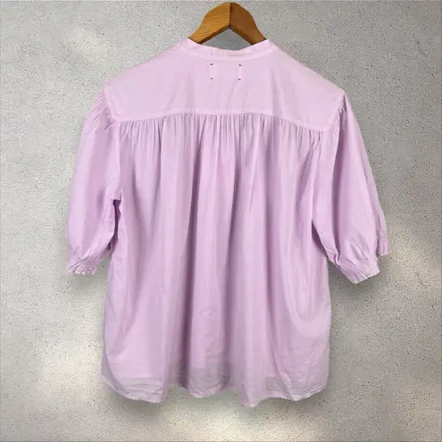 Xirena Eden‎ Short Sleeve Button Down Shirt In Magnolia Size S NWT Purple