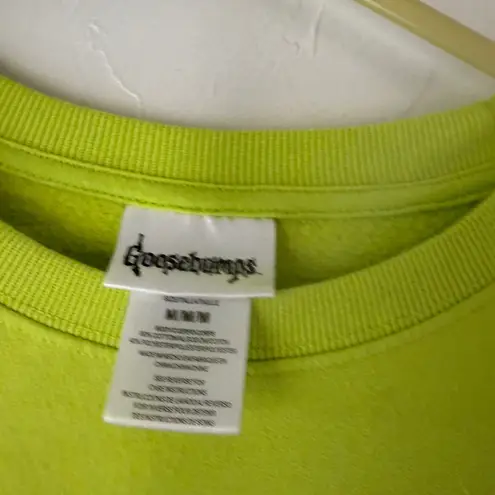 Goosebumps Neon Green Graphic SweatshirtM Horror Book Fan Apparel Grunge Goth Size M