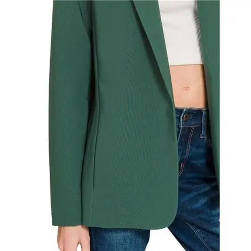 Zenana Outfitters Woven Long Sleeve Blazer With Lining