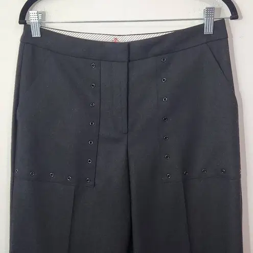 Brooks Brothers Black Wide Leg Pants Size 6 Black Cropped Pants