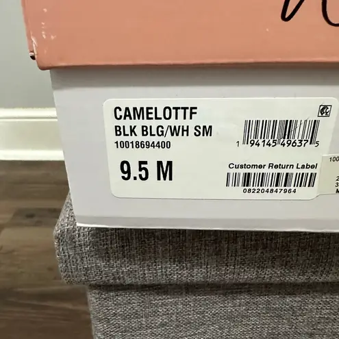 Wild Pair White And With Black Rhinestones Camelott High-Top Sneakers Size 9.5