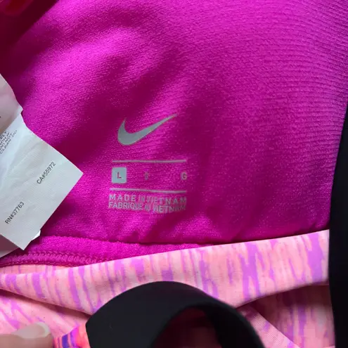 Nike  Women's Bright Pink And Purple Strappy Workout Top Size L. NEW