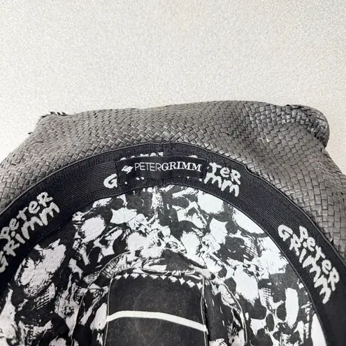 Peter Grimm Women Cowboy Hat Black Leopard Crosses Rhinestones Embellished