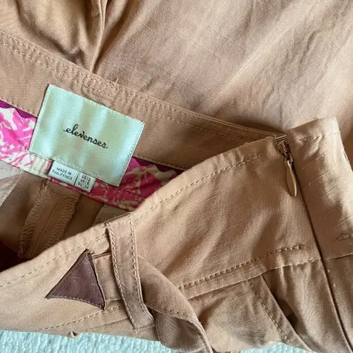 Anthropologie  dark apricot culottes Elevenses Size 2‎ Casual Pants Burnt Orange