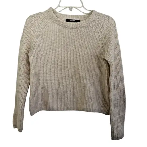 Quince Mongolian Cashmere Crewneck Fisherman Sweater Small