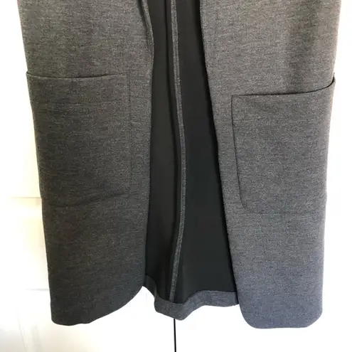 Topshop  Long Charcoal Sleeveless Vest Size US 6 thumbnail 3