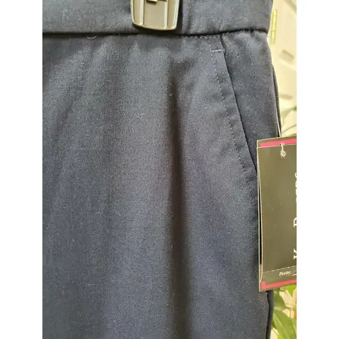 kim rogers  Women's Solid Blue Polyester Mid Rise Comfort Waist Pants Size 10P