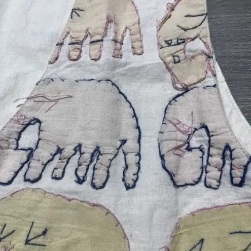 Vintage Embroidered Elephant Vest Medium