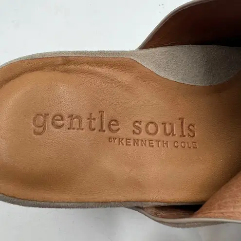 Gentle Souls by Kenneth Cole Gisele 65 Suede Mules Gray Leather
