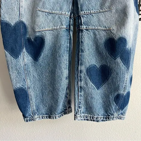 Free People We The Free Mid-Rise Good Luck Heart Jeans