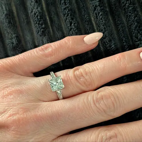 None 💍 NEW 925 Sterling Silver Princess Solitaire Ring Wedding Engagement Birthday