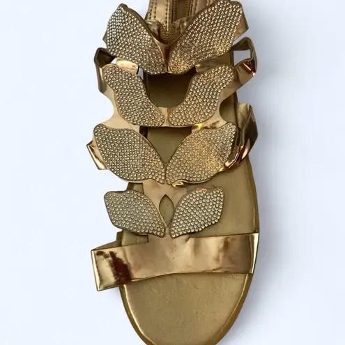 Rose Gold and Silver Shimmering butterfly Women's Sandals Size 8.5