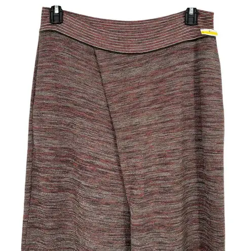 Bianca Saunders Glitz Metallic Striped Knit Pull On Pants Size Medium NWOT Red