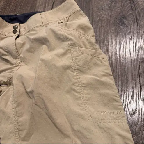 Ex Officio Pants Women's 6 Khaki Tan Convertible Nylon Outdoor Hiking Camping