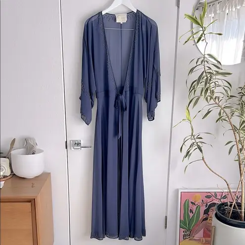 The Jetset Diaries x Revolve Las Perlas Kimono Dress in Shadow Blue Size S $299