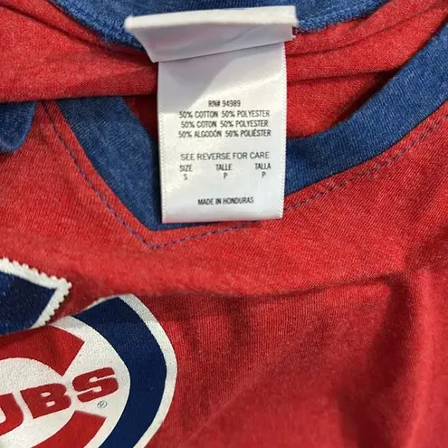 Chicago Cubs MLB V Neck Baseball Tee General Merchandise Small Red
