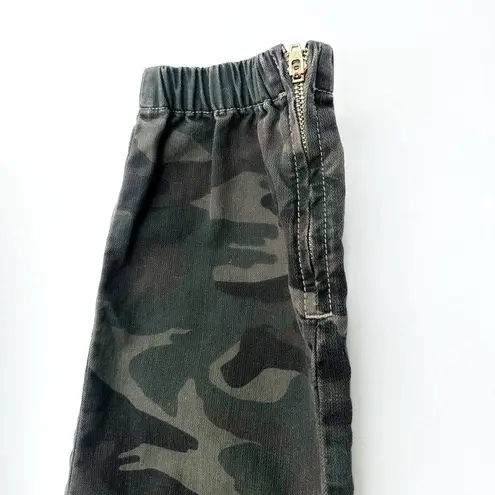 Sundry  Camo Camouflage Drawstring Waist Army Green Brown Jogger Pants Size 0