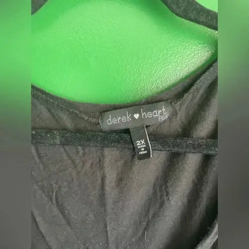 Derek Heart CLEARANCE!  Plus Size 2X Long Sleeve‎ Black Shirt GUC! - Image 3