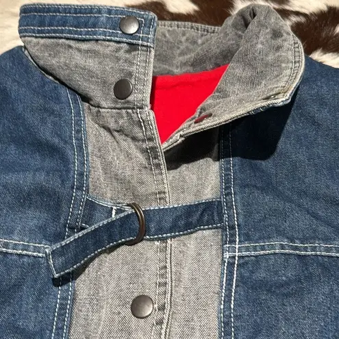 Vintage Denim Acid Wash Vest Izzi Size M Blue Size M