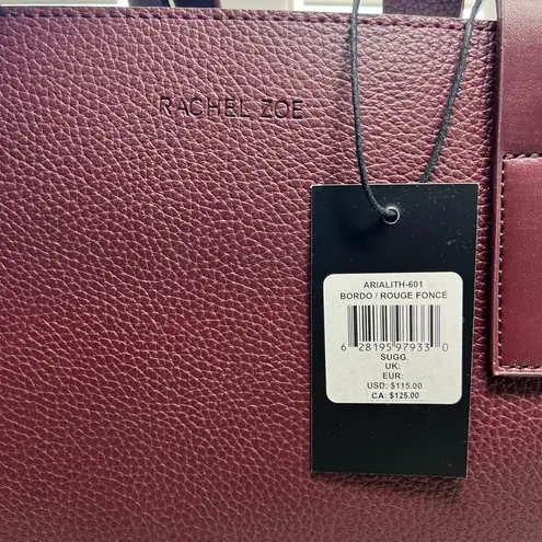 Rachel Zoe New Women’s  Arialith-601 Tote in Bordo/ Rouge Fonce