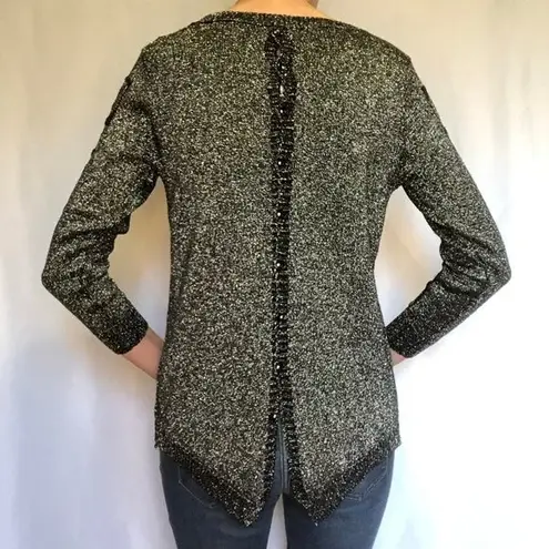 Black & Silver Metallic Rear Button