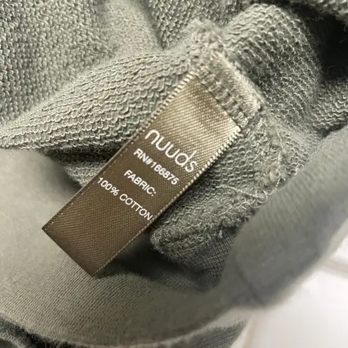 NUUDS Sweatshirt XXL Green Womens Pullover Relaxed Fit Boxy Minimalist Casual