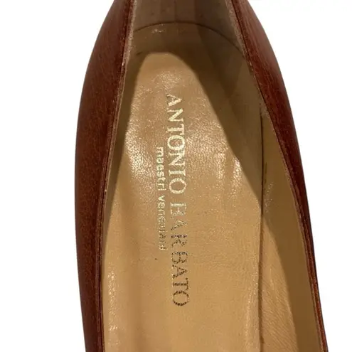 Vintage Antonio Barbato Brown Italian Leather Pointed