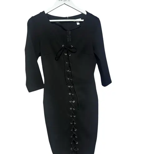 Form Fitting Corset Look Black Lace