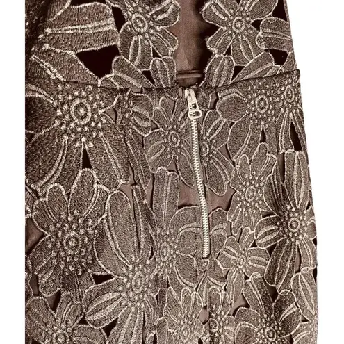 Saylor Jessa Lace Foil Mini Dress