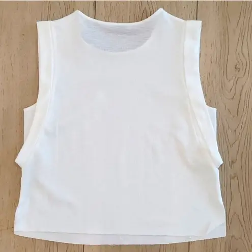 ZARA  New Collection White Sheer Back Tank Top