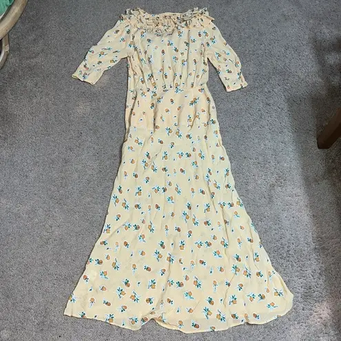 Rixo London Belle Floral Gingham Check Silk