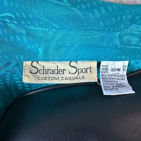 Vintage Schrader Sport Oversized Teal Green Mumu Women’s Size 20W