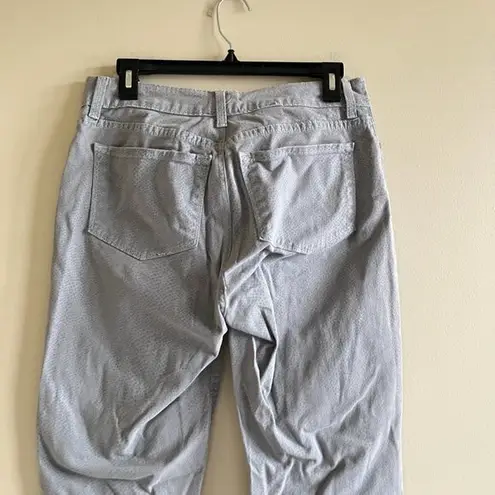 NYDJ Alisha Ankle Size 10 Jeans Denim Lizard Print Gray Casual Crop Pants