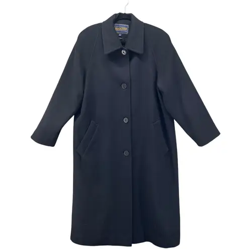 Pendleton Womans Wool Coat Size 16 Classic Button Front Overcoat USA Made
