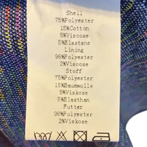 Grace Karin Dress Womens Large L Blue White Tweed Square Neck Career Party