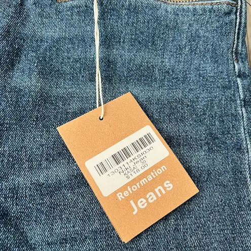 Reformation NWT  Zip Up Niki Jeans | Kasai Blue Wash | 30