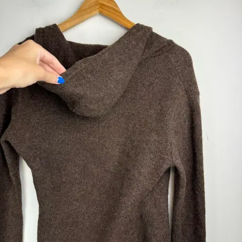 Betabrand Black Sheep Wool Alpaca Wrap Cardigan Sweater Brown Sz S/M